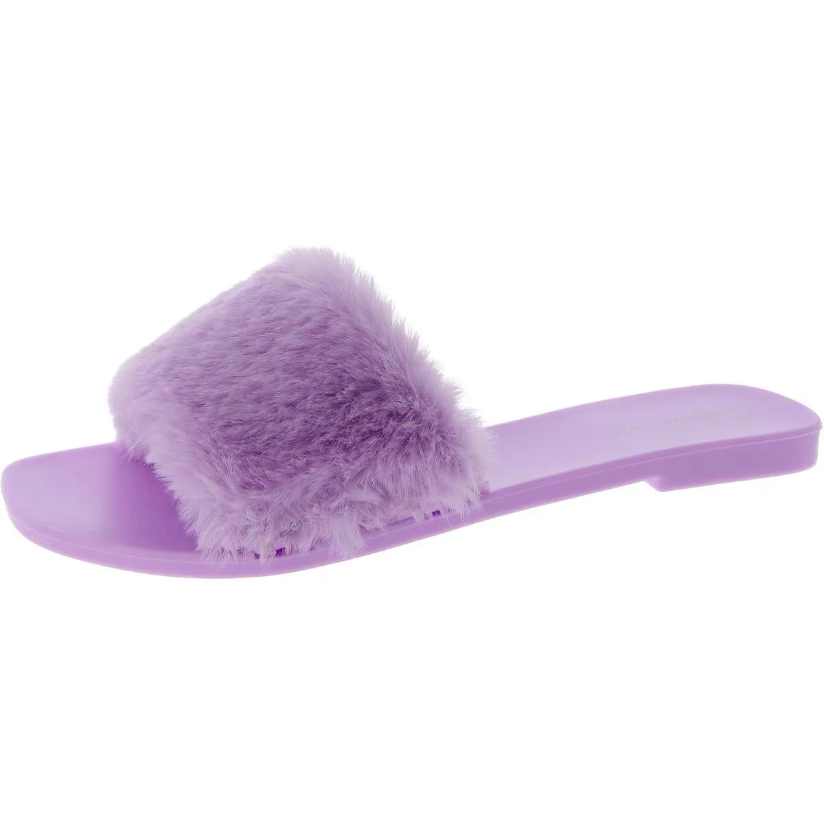 Everette Womens Cozy Faux Fur Jelly Sandals