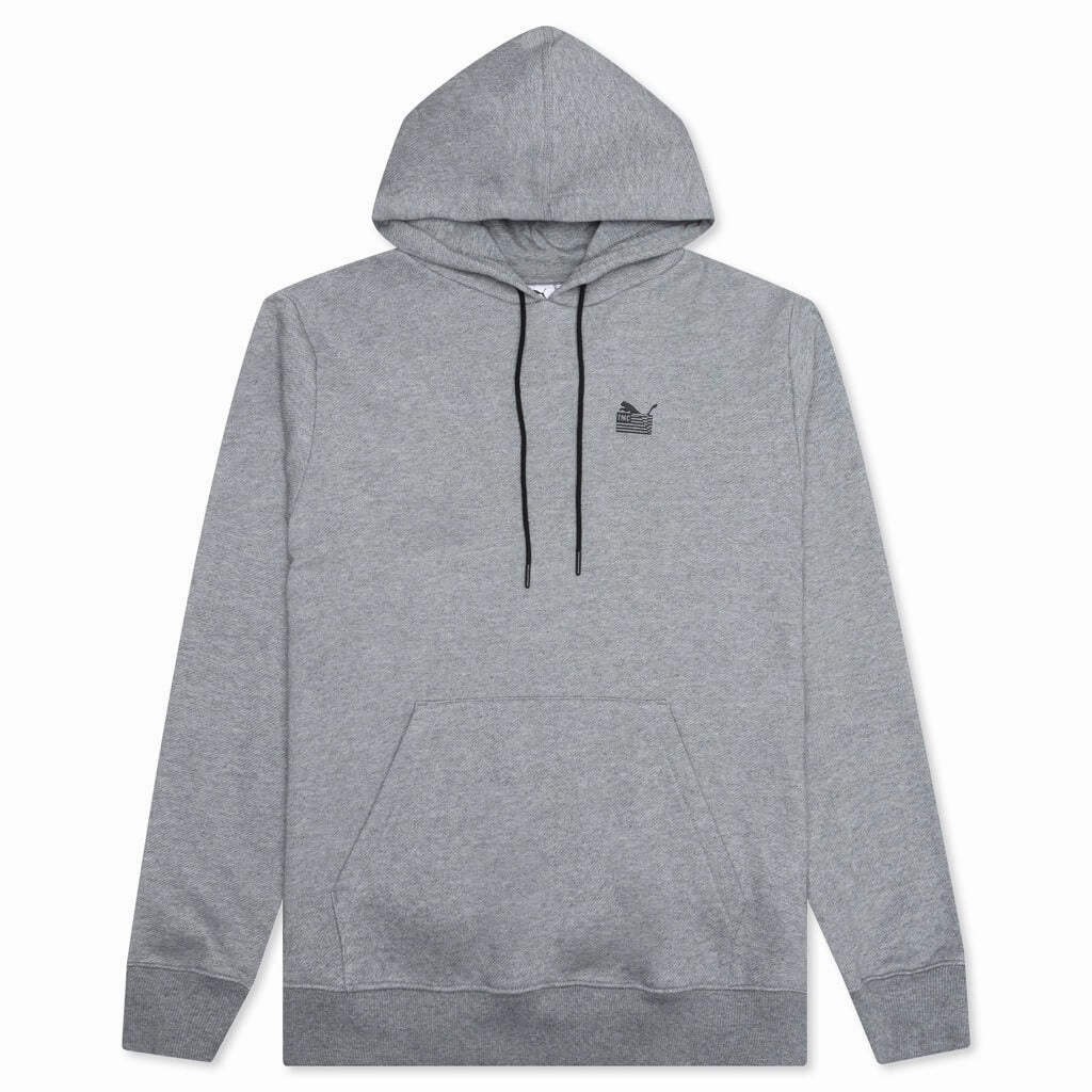 Every Day Hussle Hoodie - Grey Puma shoes with suede and modern shape