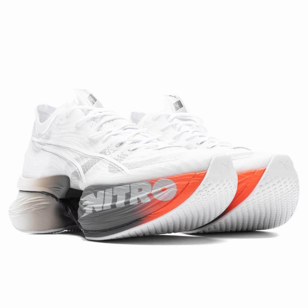 Fastroid - White/Silver/Cherry Tomato (Launch 9/1) Puma Everyday Style Shoes