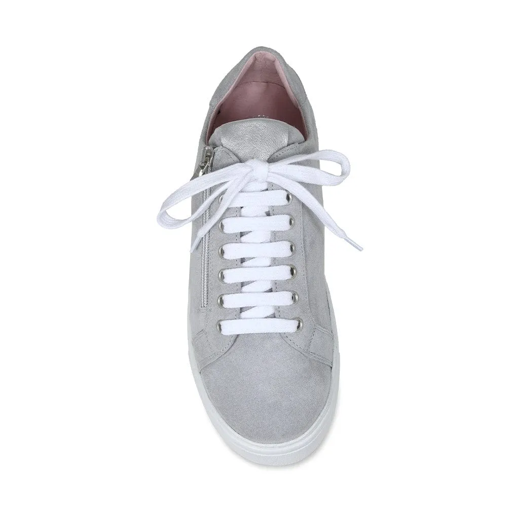 Feather: Pale Gray Suede