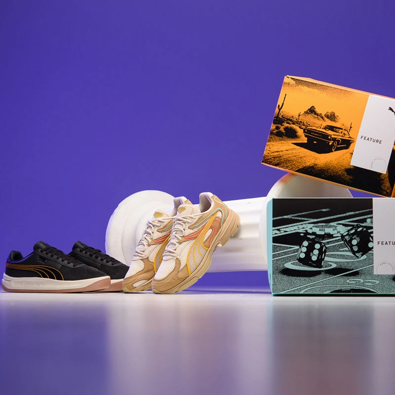 Feature x Puma GV Special 'Lonely Road' - Flat Dark Grey/Black Puma trainer style images