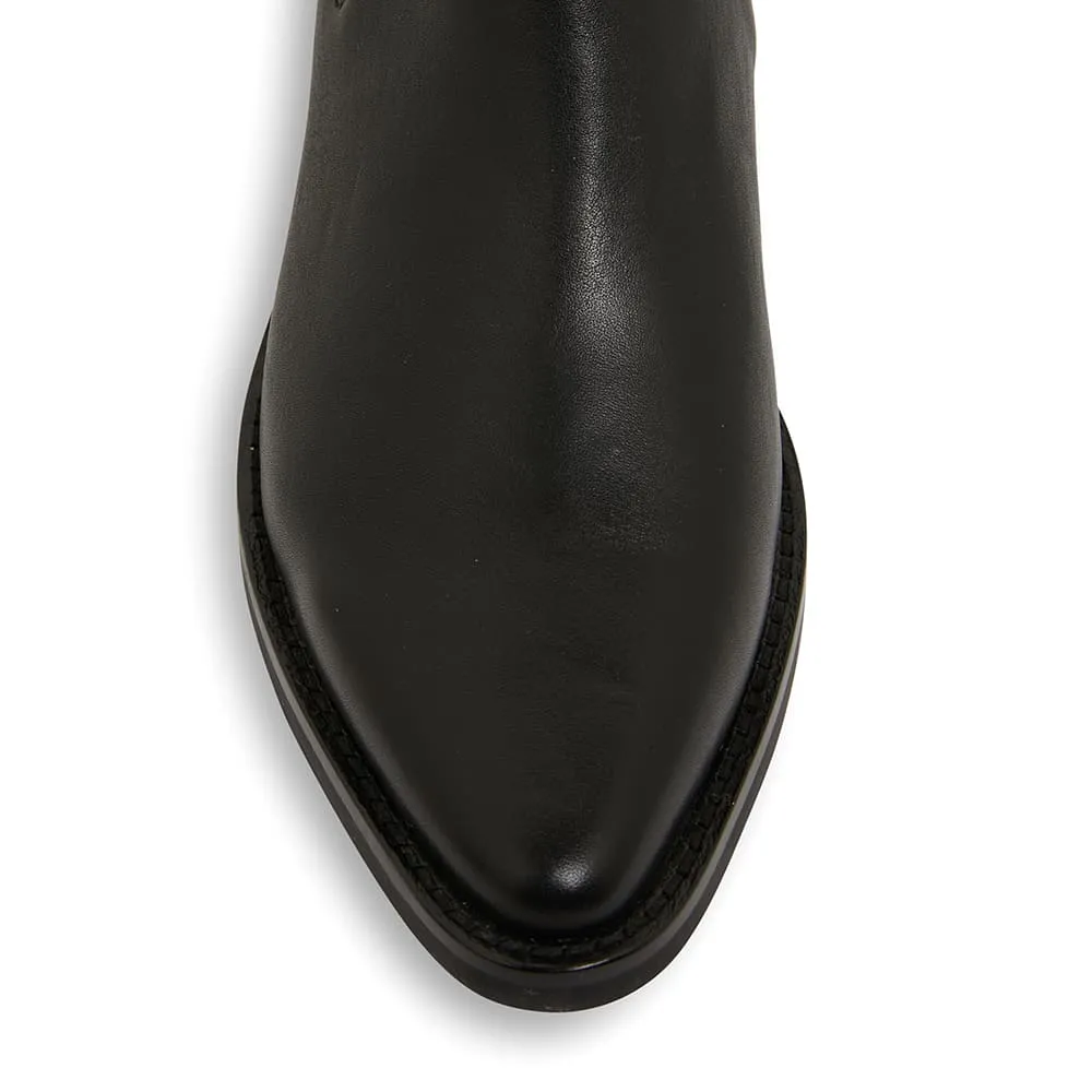Federal Boot in Black Leather
