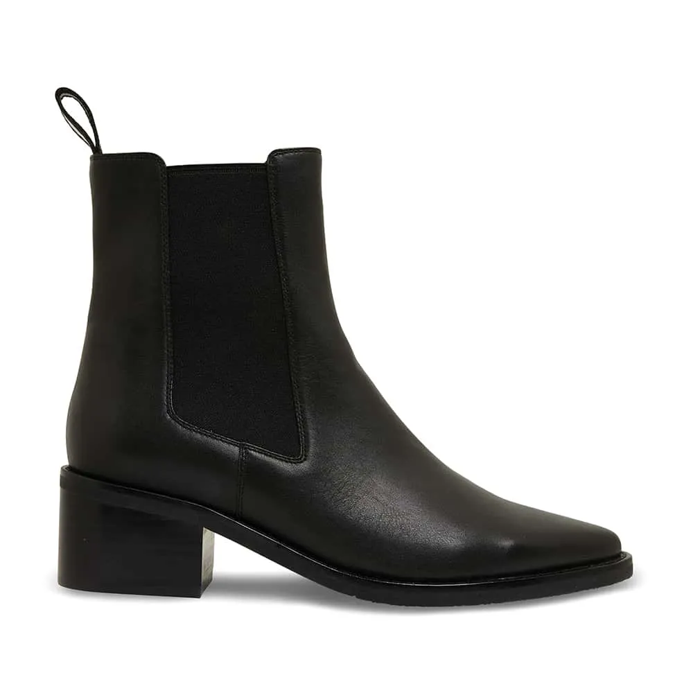 Federal Boot in Black Leather