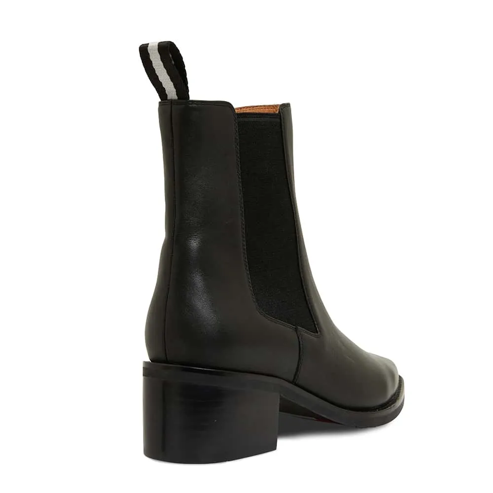 Federal Boot in Black Leather