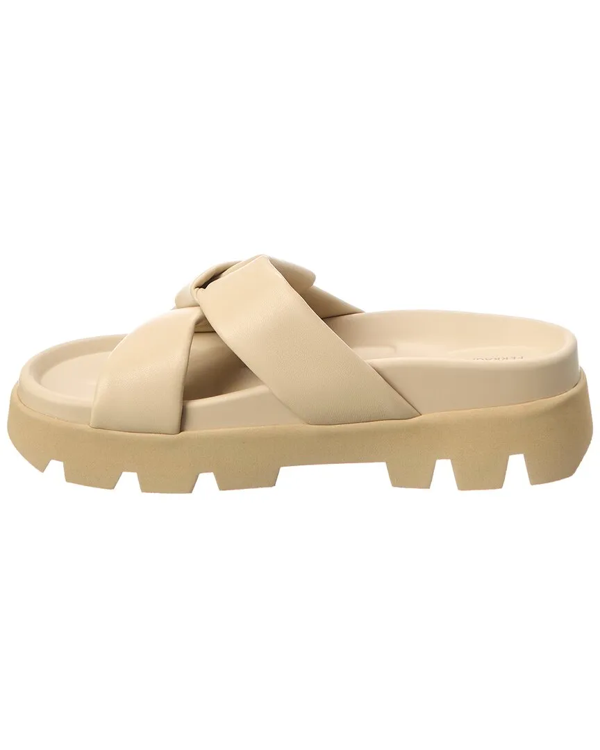 Ferragamo Air Lug Leather Sandal