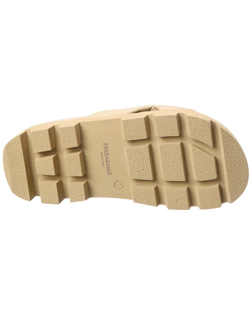 Ferragamo Air Lug Leather Sandal