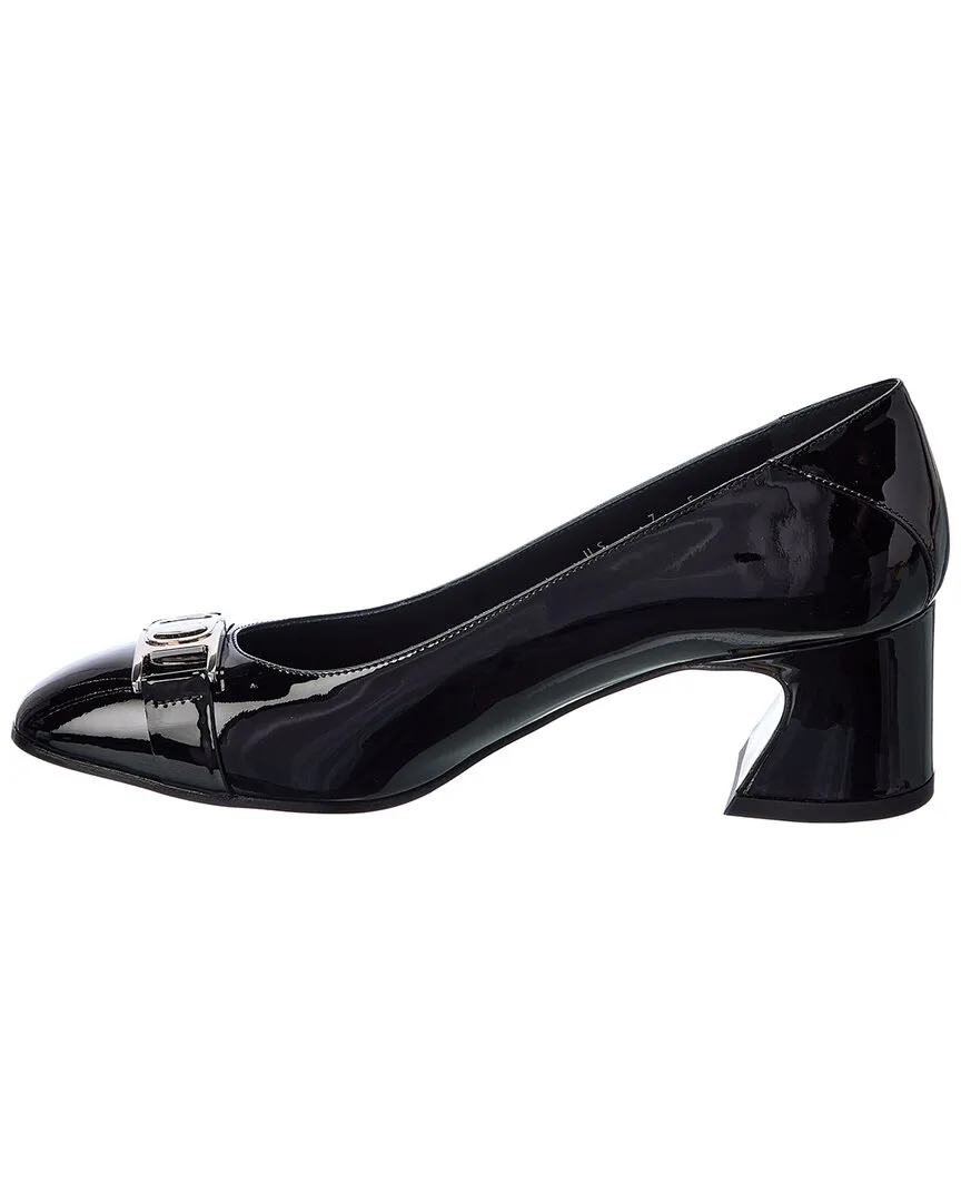 Ferragamo Rei Patent Pump, 65 C, Black