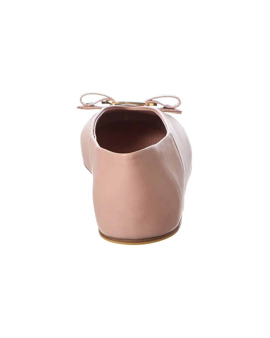 Ferragamo Vara Bow Leather Ballet Flat