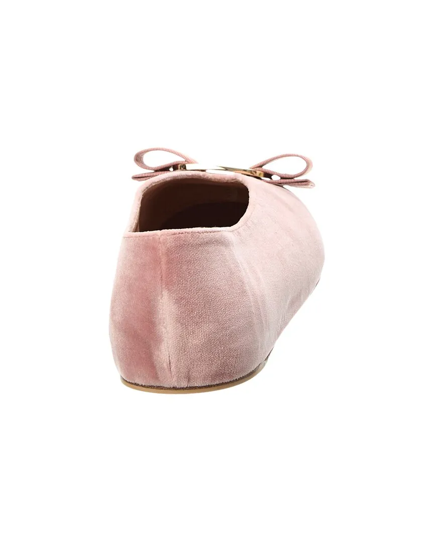 Ferragamo Vara Bow Velvet Flat
