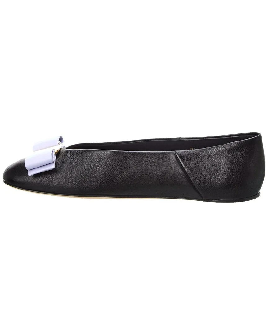 Ferragamo Vara Leather Flat