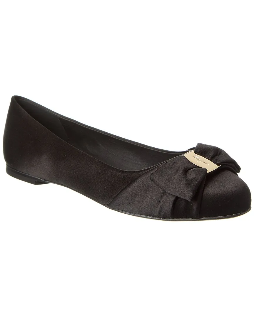 Ferragamo Varina Satin Flat