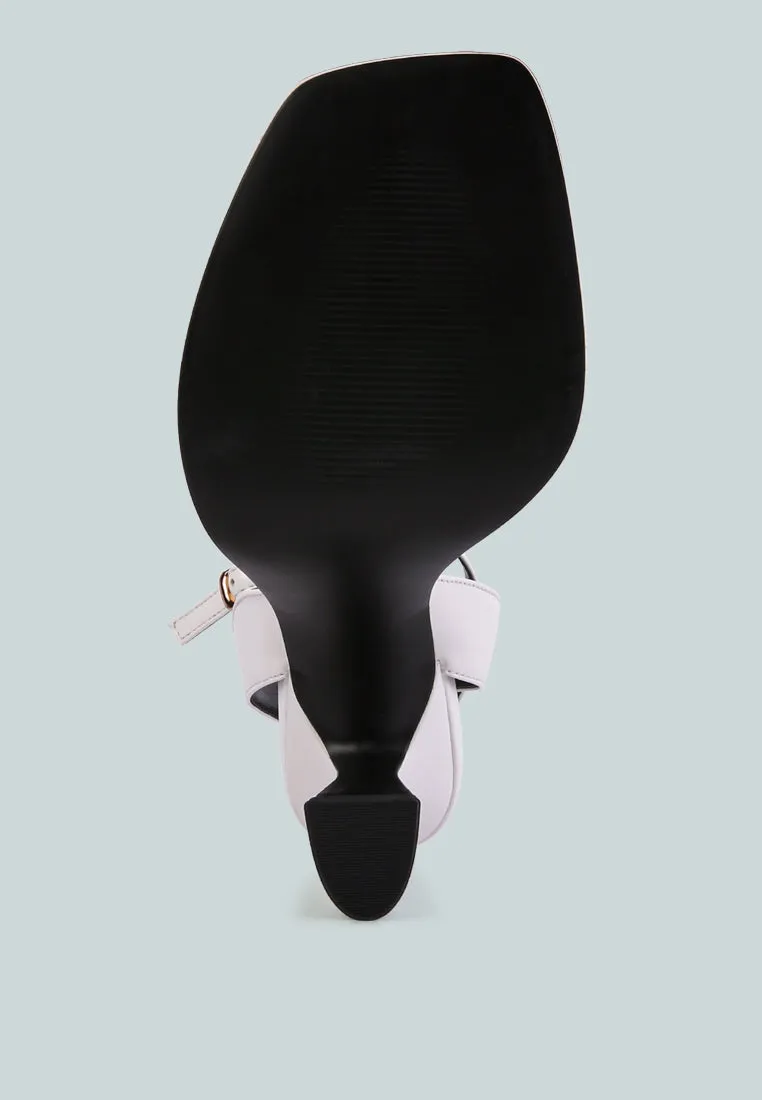 five star ankle strap kitten heel sandals