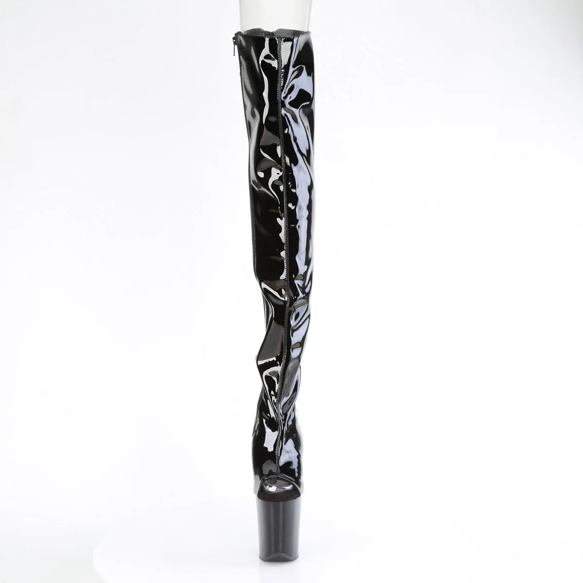 FLAMINGO-3017 Black Stretch Patent/Black