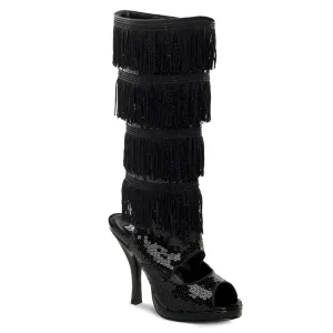 FLAPPER-168 Black Sequins