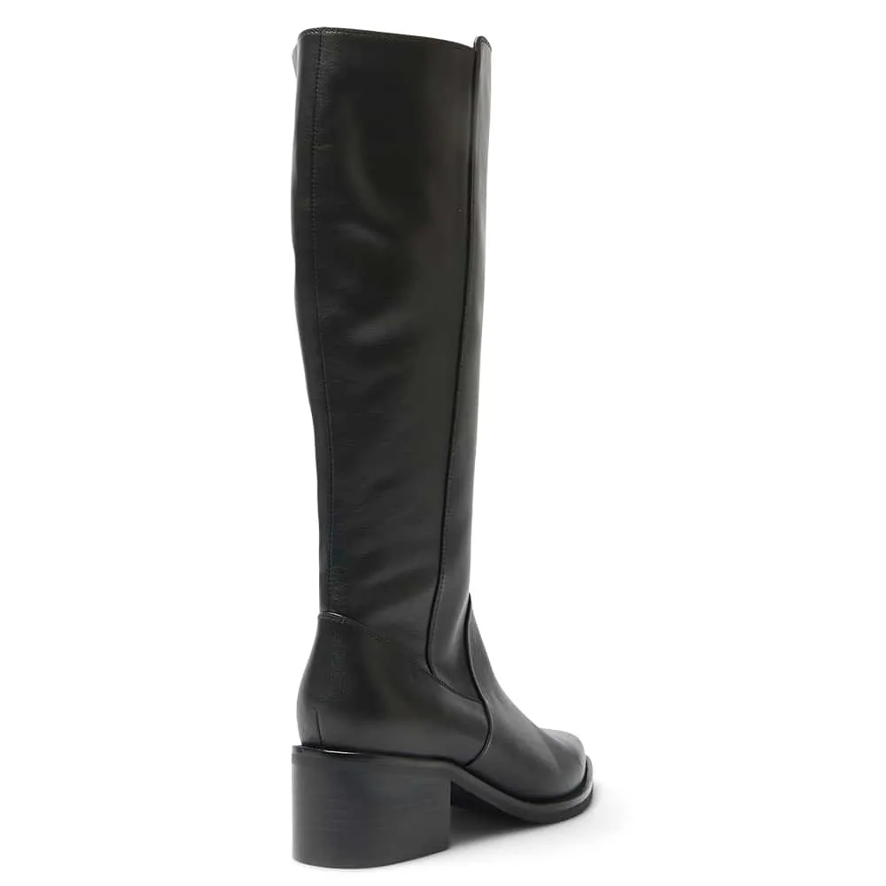Fortress Boot in Black Leather