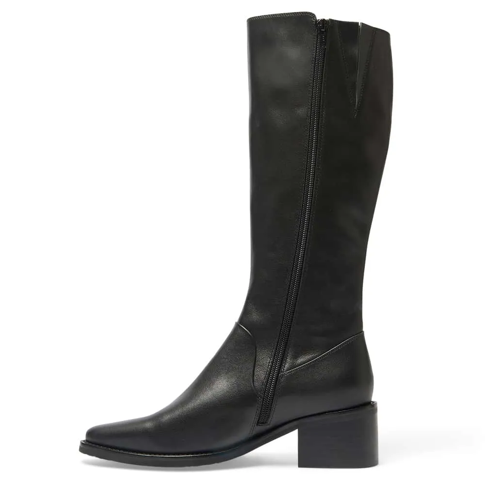 Fortress Boot in Black Leather