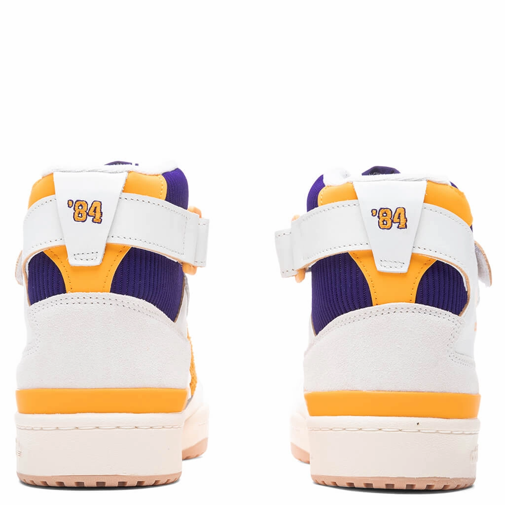 Forum 84 High - Core White/Core Purple/Core Gold Adidas Classic Street Sneakers