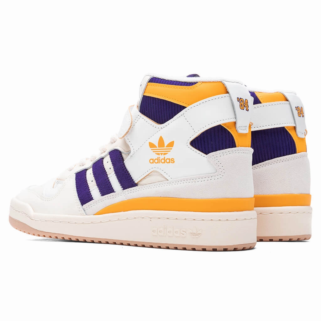 Forum 84 High - Core White/Core Purple/Core Gold Adidas Classic Street Sneakers