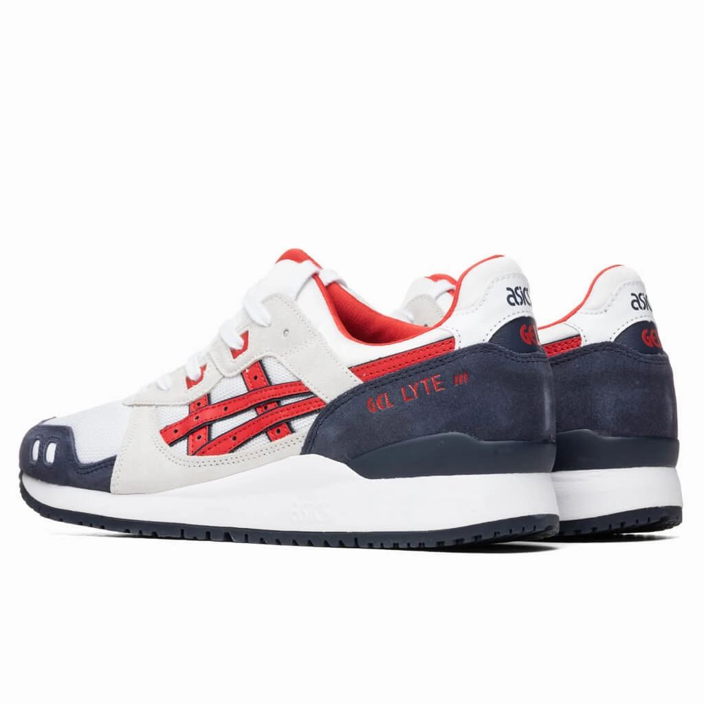 Gel-Lyte III OG - White/Classic Red Asics Gel Cushion Running Shoes
