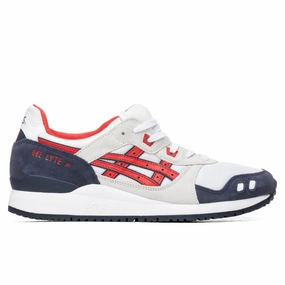 Gel-Lyte III OG - White/Classic Red Asics running shoes with gel cushioning