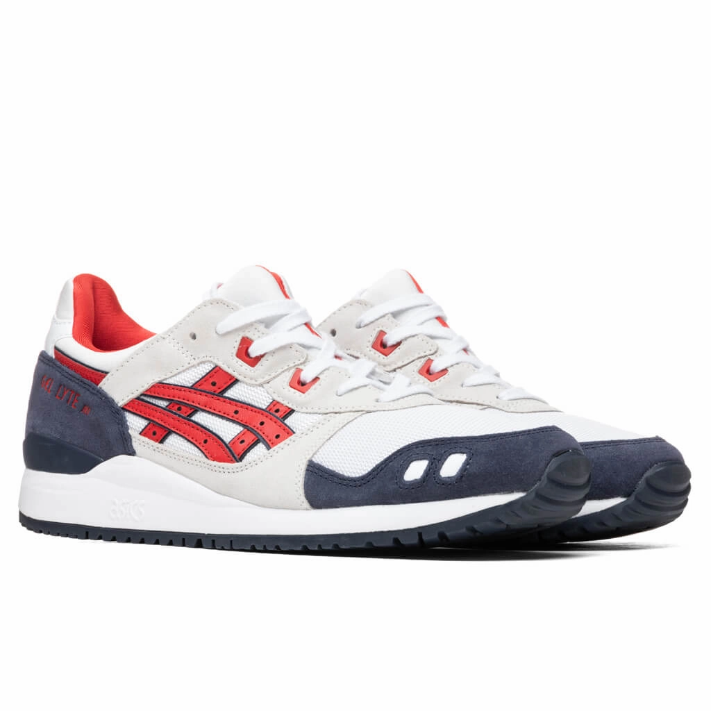 Gel-Lyte III OG - White/Classic Red Asics Gel Cushion Running Shoes