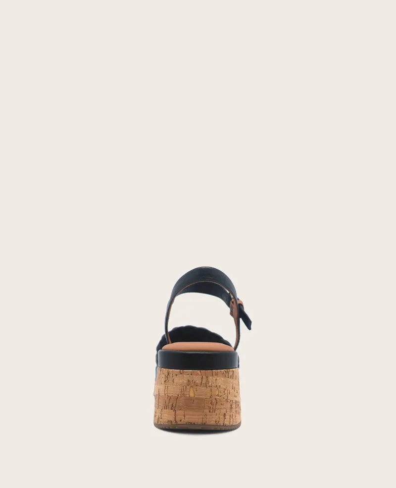 GENTLE SOULS - Dorris Woven Leather Cork Platform Sandal
