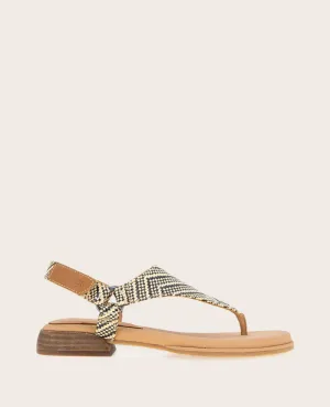 GENTLE SOULS - Holly Raffia Ankle Strap Thong