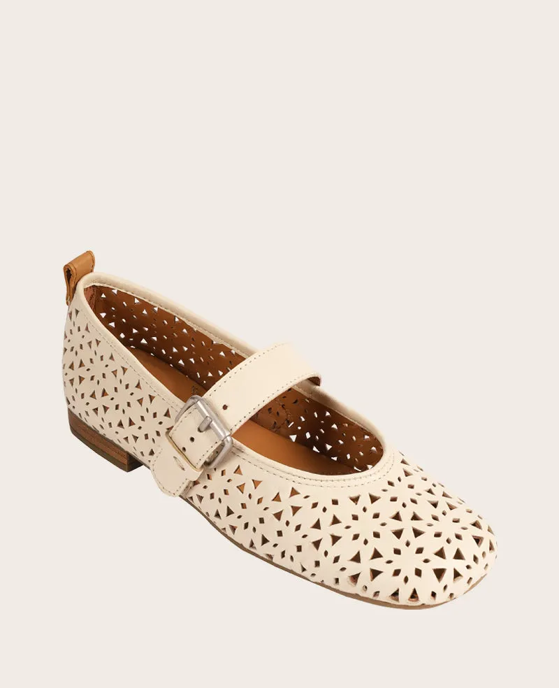 GENTLE SOULS - Karla Perforated Leather Mary Jane Flat