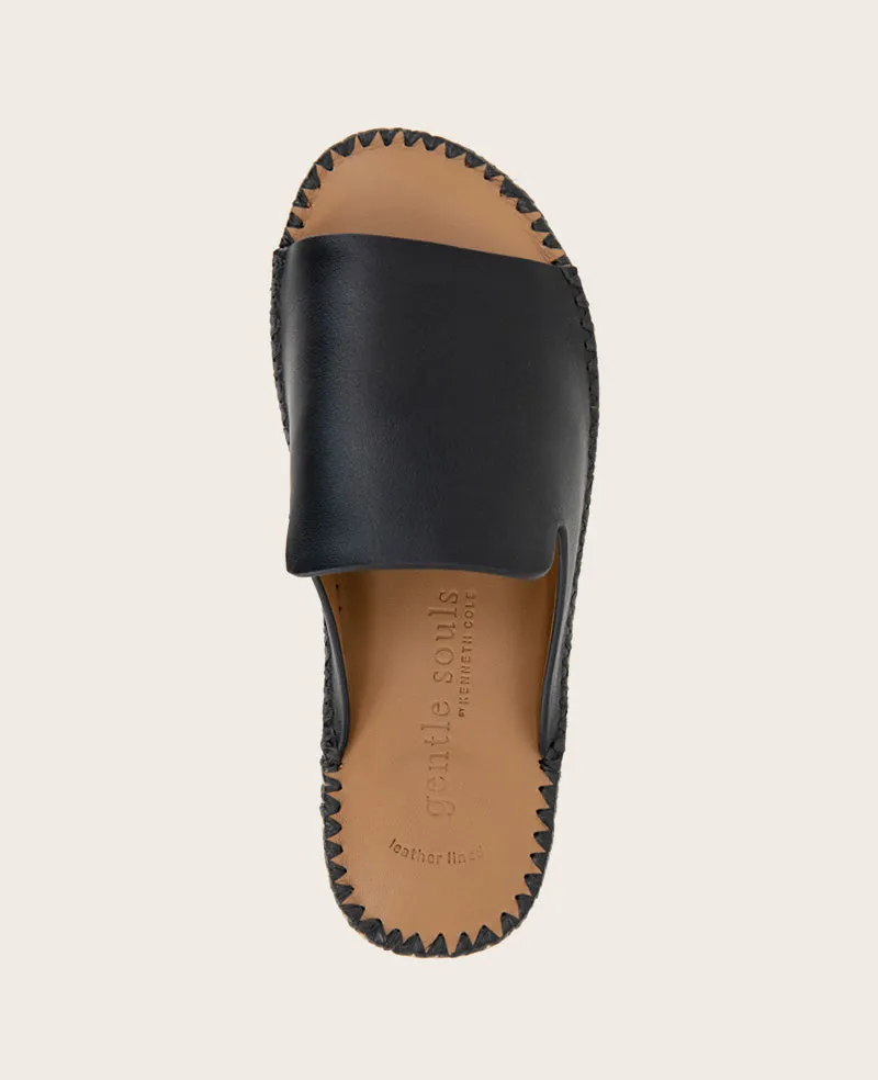 GENTLE SOULS - Leilani Leather Platform Slip On Sandal