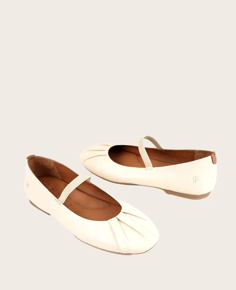GENTLE SOULS -  Walden Leather Pleated Toe Mary Jane Flat