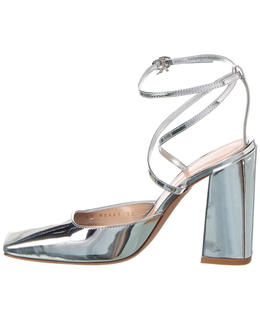 Gianvito Rossi Ludovica Leather Slingback Pump