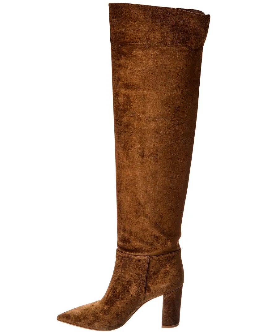 Gianvito Rossi Piper 85 Suede Over-The-Knee Boot