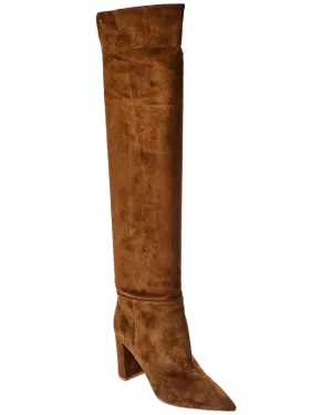 Gianvito Rossi Piper 85 Suede Over-The-Knee Boot