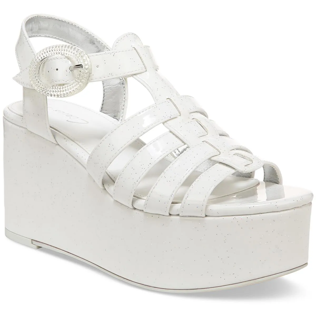Golda Womens Patent Gladiator Platform Sandals