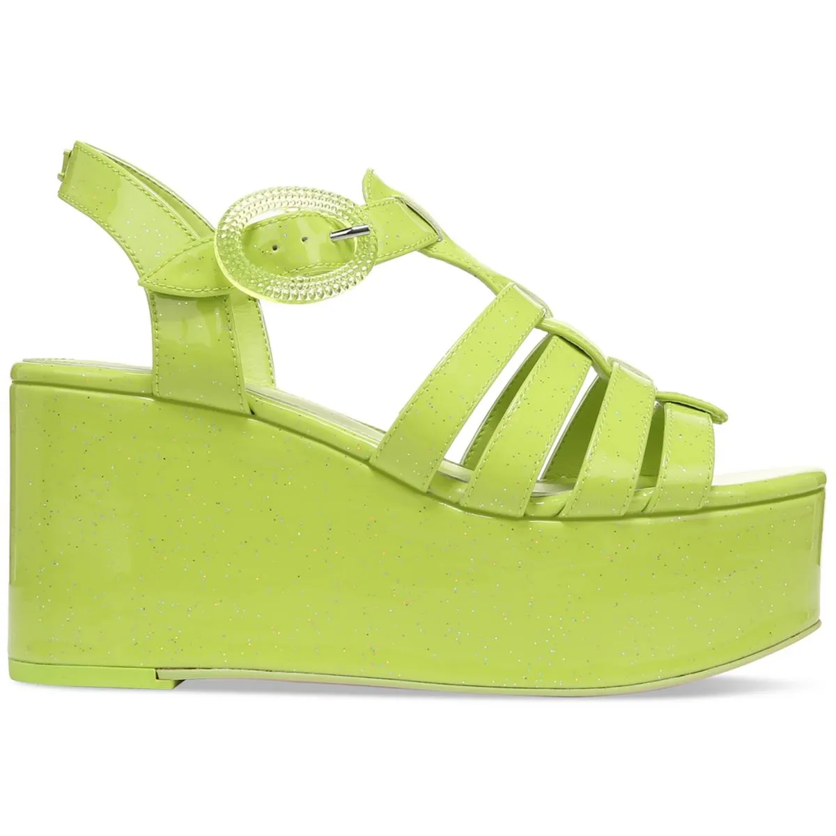 Golda Womens Patent Gladiator Platform Sandals