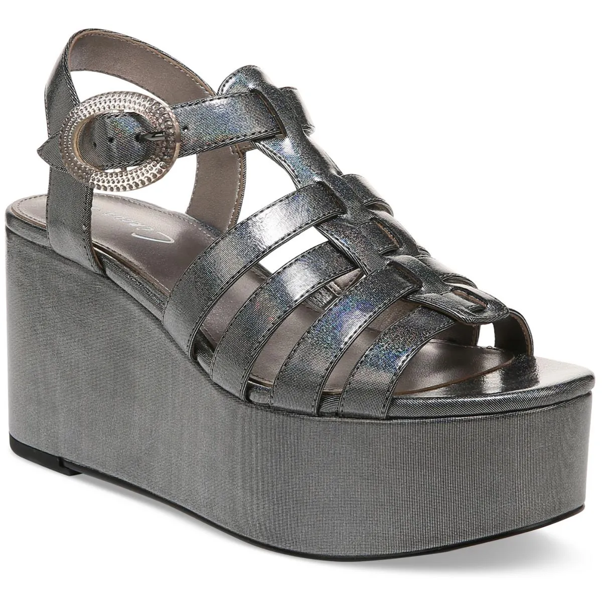 Golda Womens Patent Gladiator Platform Sandals