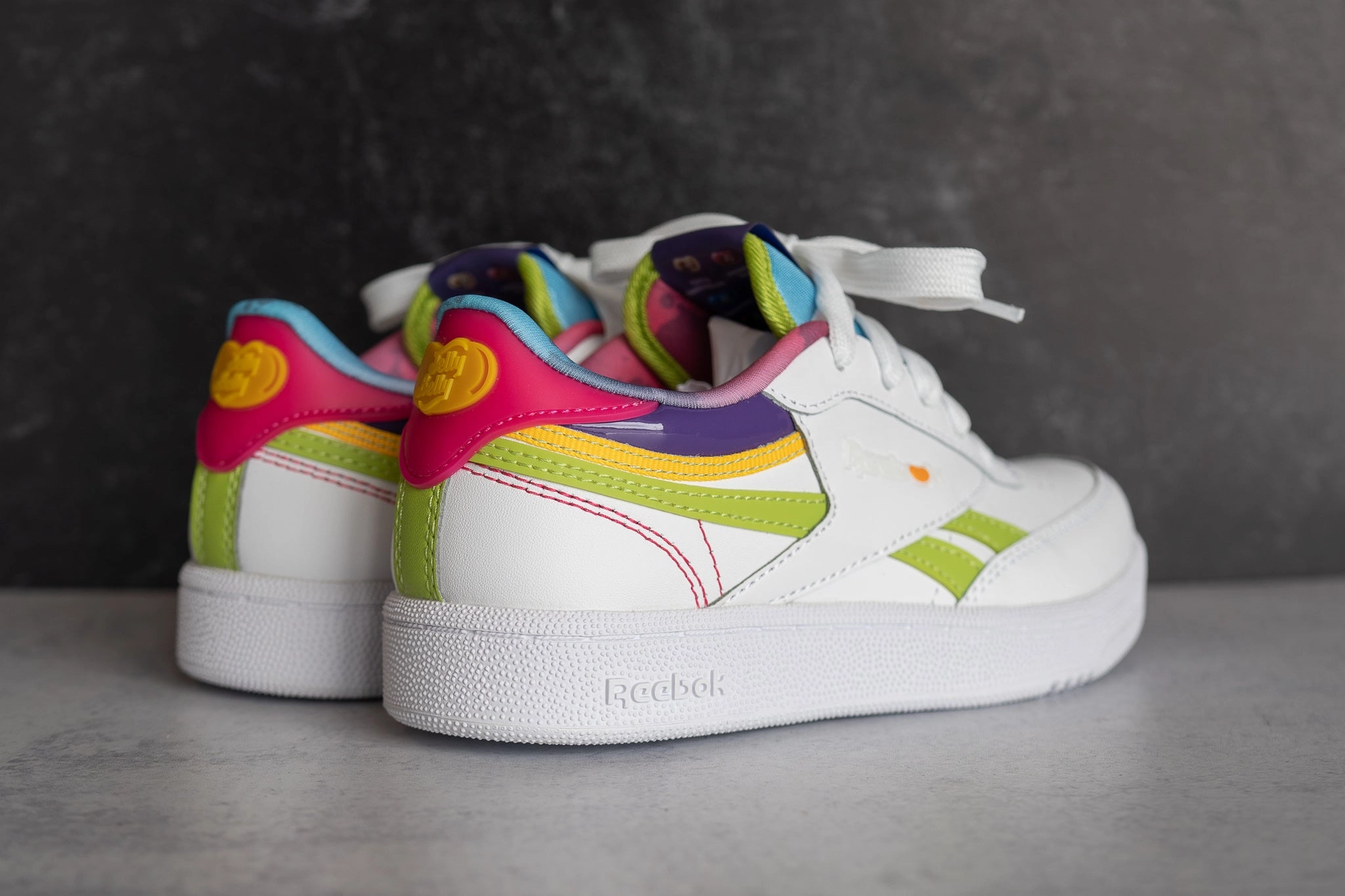 GRADESCHOOL Reebok x Jelly Belly Club C Revenge (White/Multi) Reebok classic athletic shoes