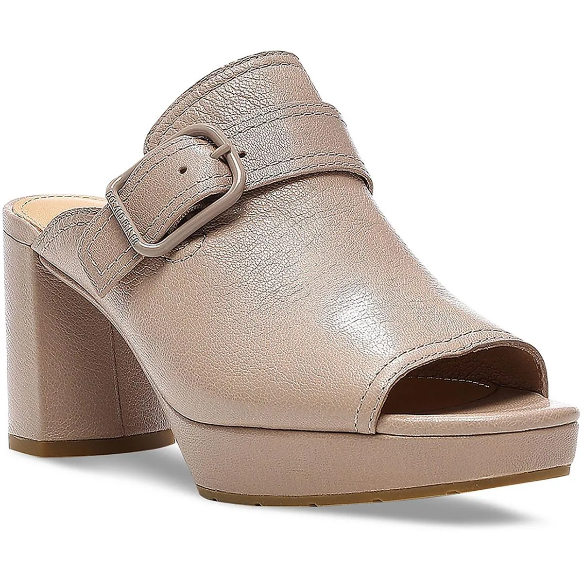 Gramercy64 Womens Leather Square toe Slide Sandals