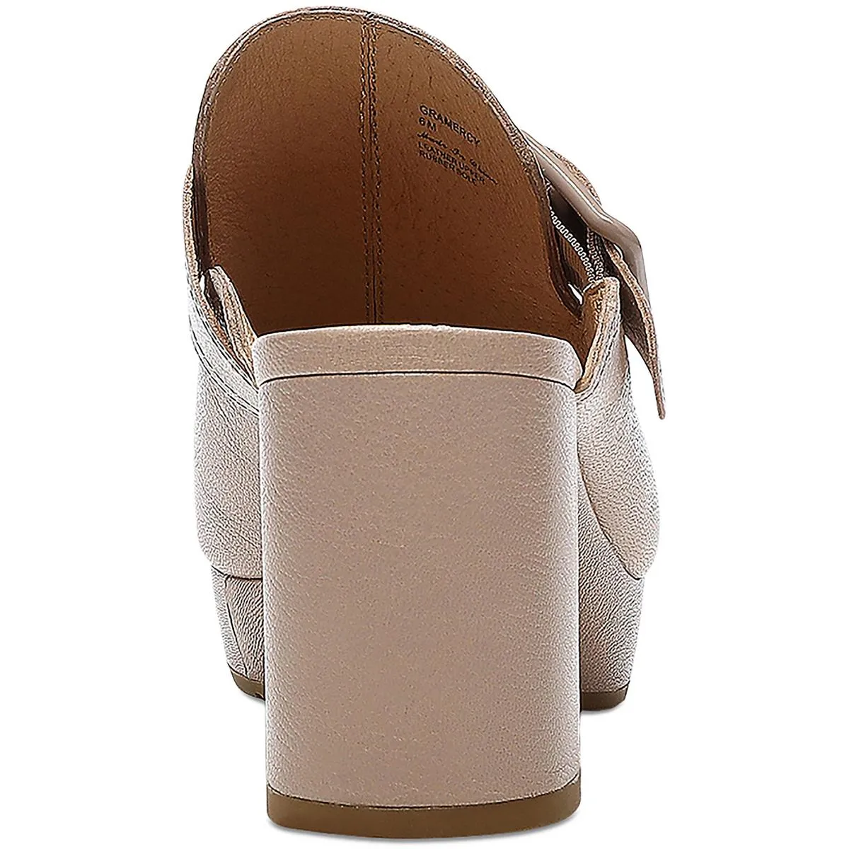 Gramercy64 Womens Leather Square toe Slide Sandals