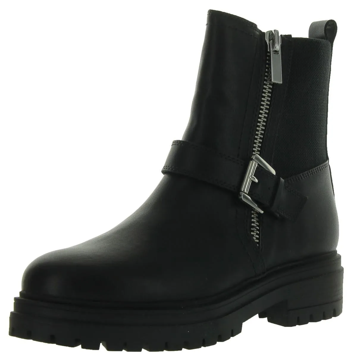 Grant Womens Zip Up Slip On Motorcycle Boots