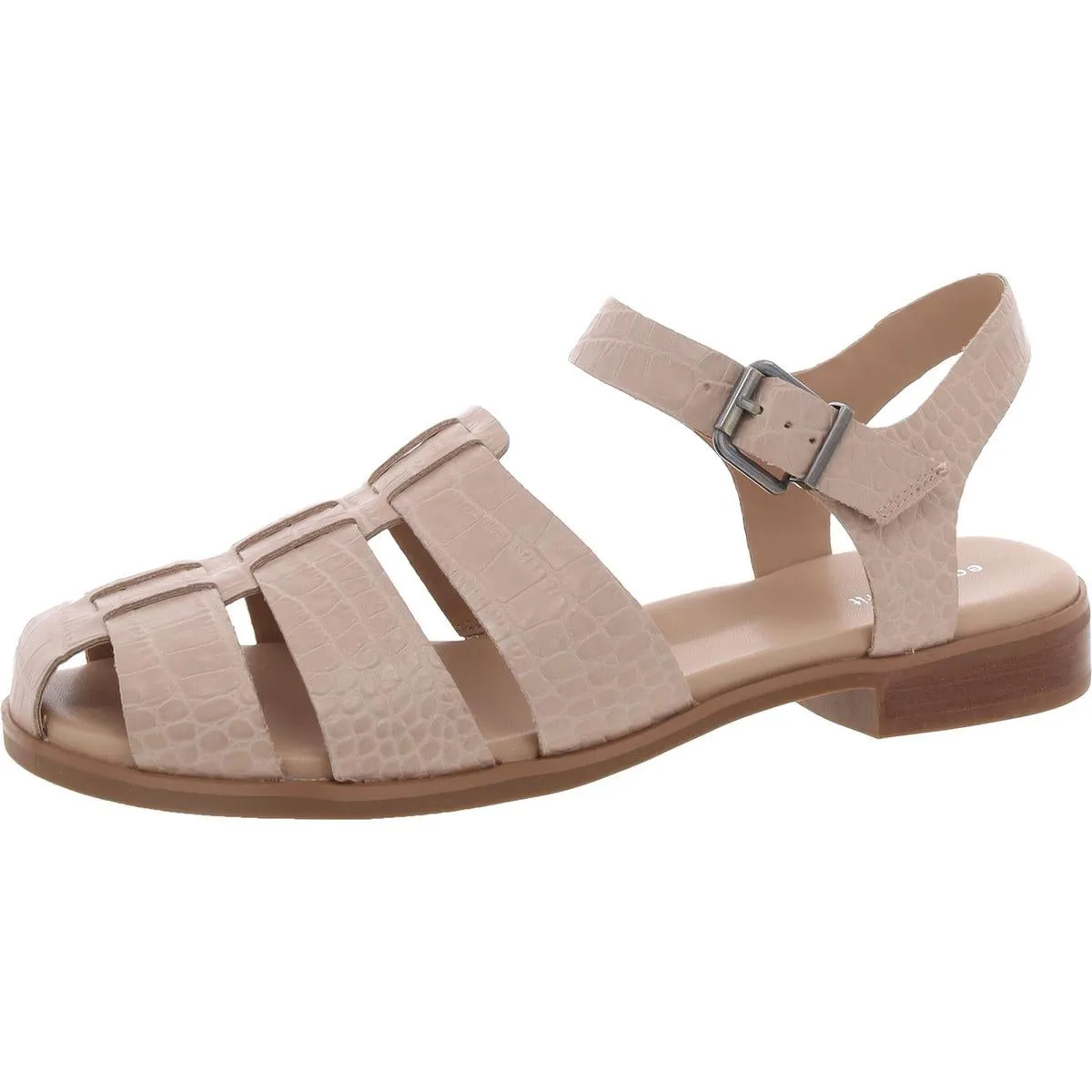 Gretty Womens Faux Leather Strappy Fisherman Sandals