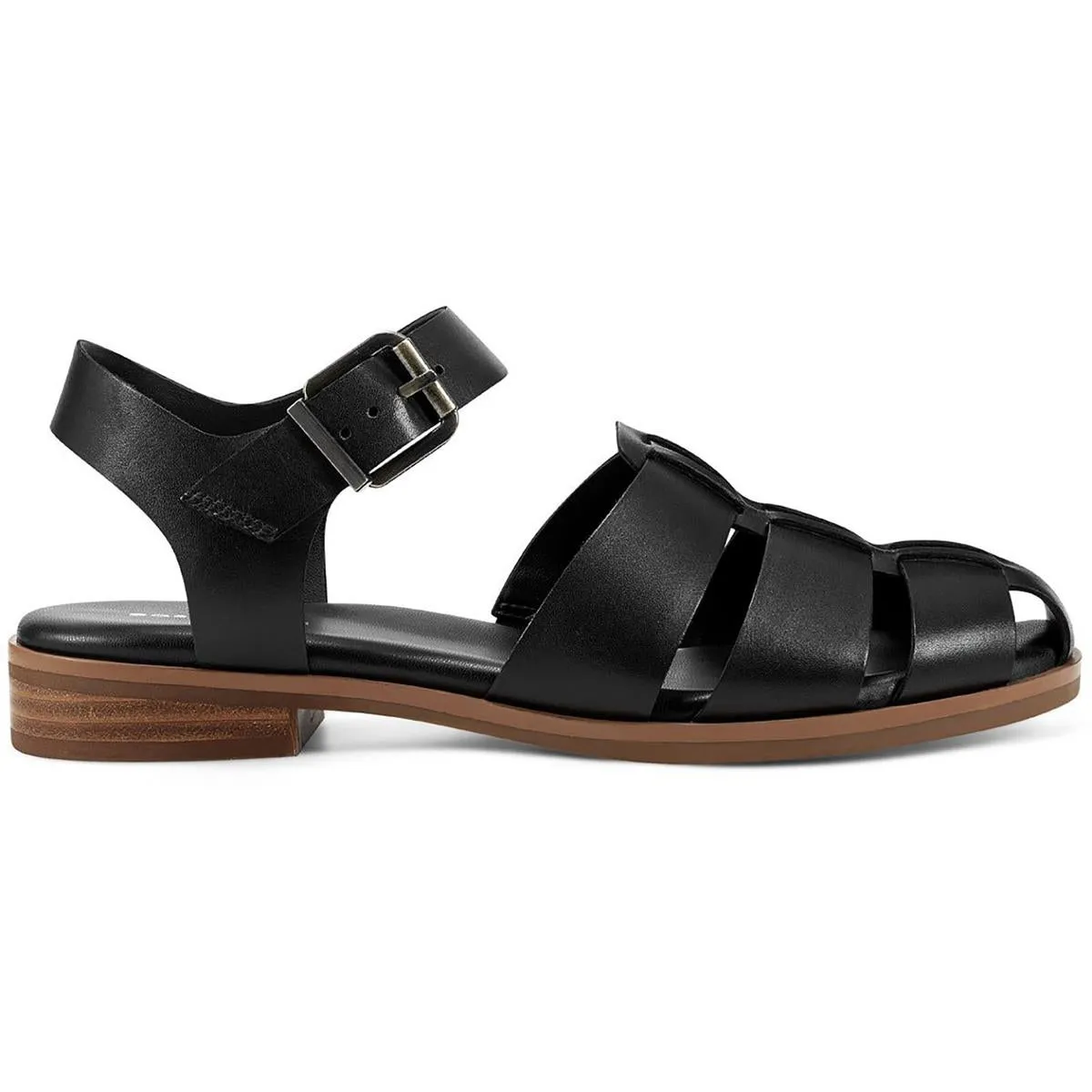 Gretty Womens Faux Leather Strappy Fisherman Sandals