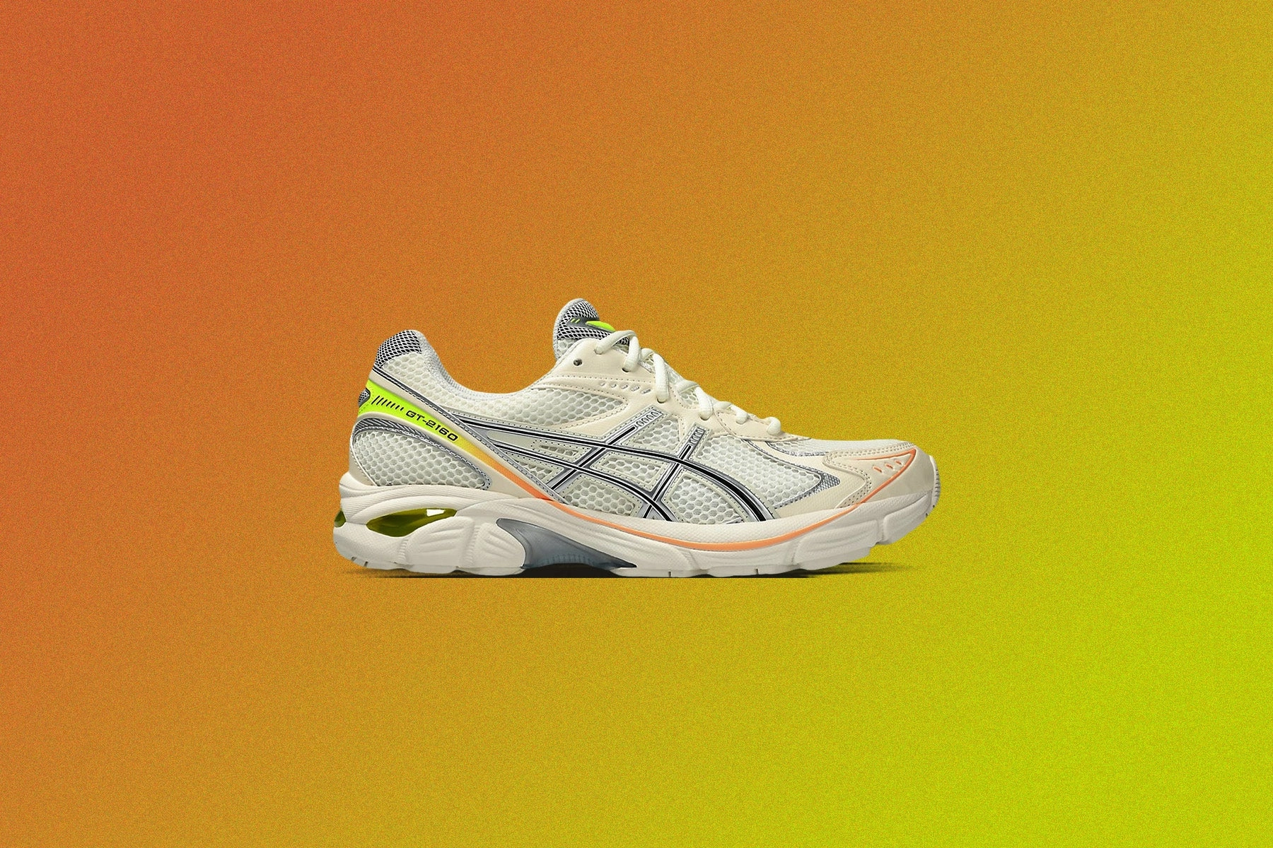 GT-2160 'Paris' - Cream/Safety Yellow Asics Gel Cushion Running Shoes