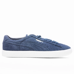 Hairy Suede VTG - Blue Puma shoes with suede and modern shape