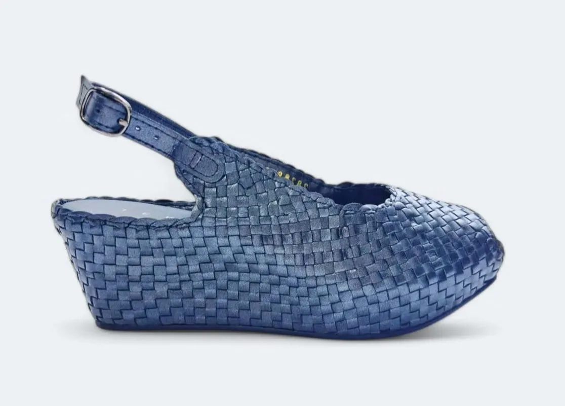 Handwoven Square Front wedges with Slingback - 28289
