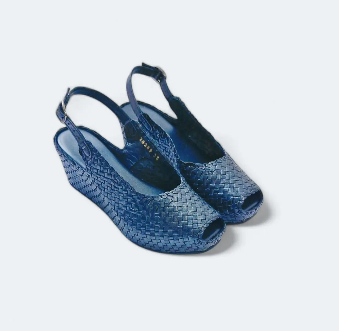 Handwoven Square Front wedges with Slingback - 28289