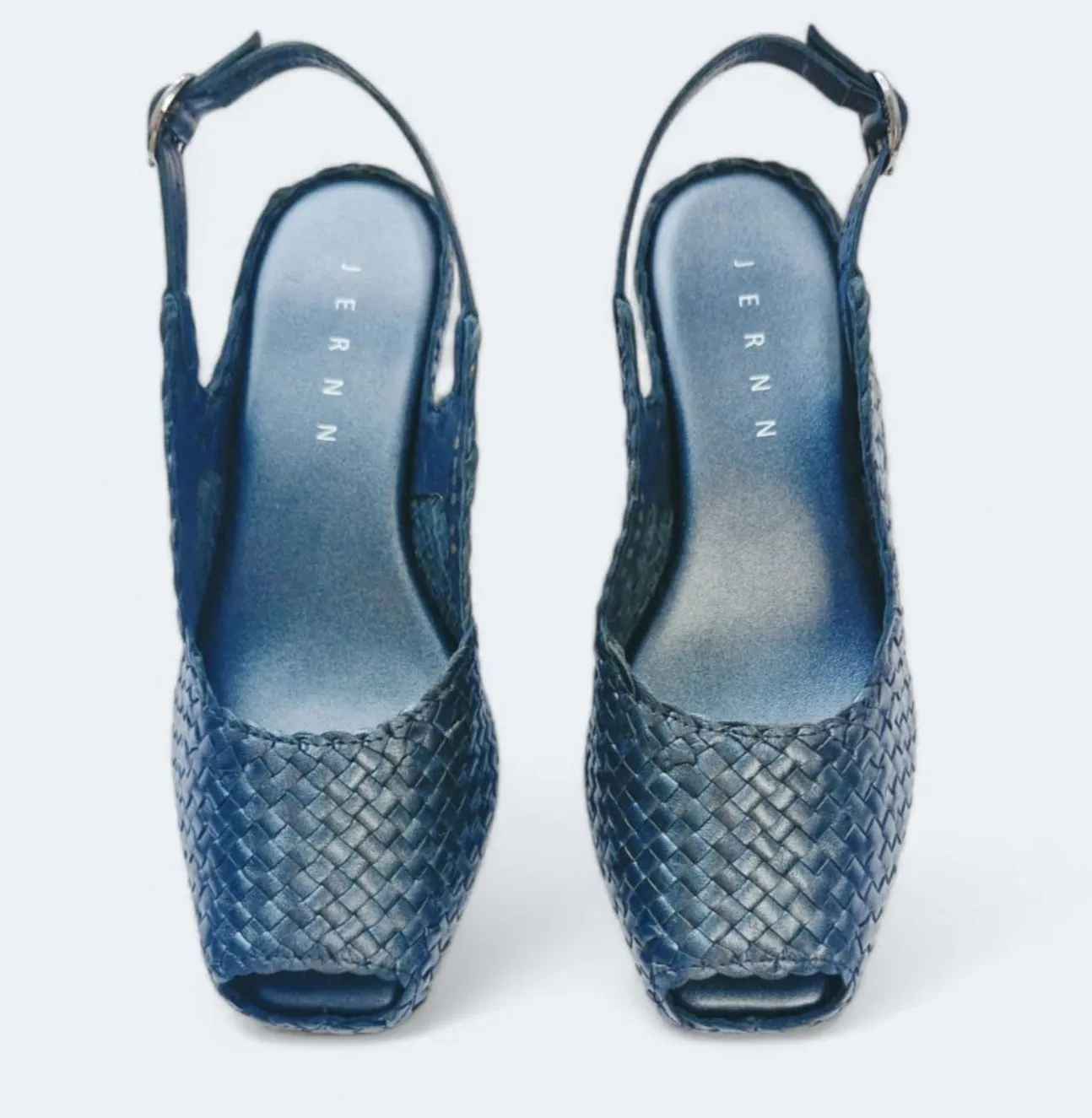 Handwoven Square Front wedges with Slingback - 28289