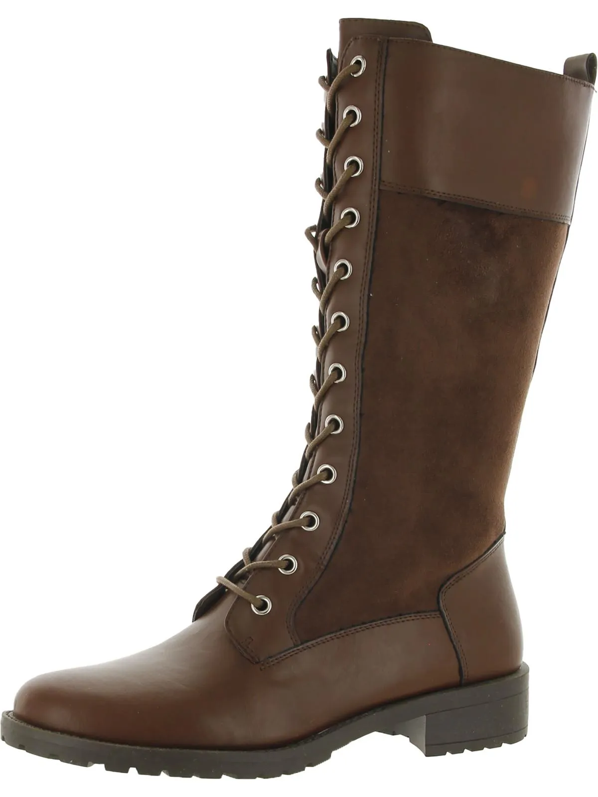 Hanker Womens Cushioned Footbed Mid-Calf Combat & Lace-up Boots