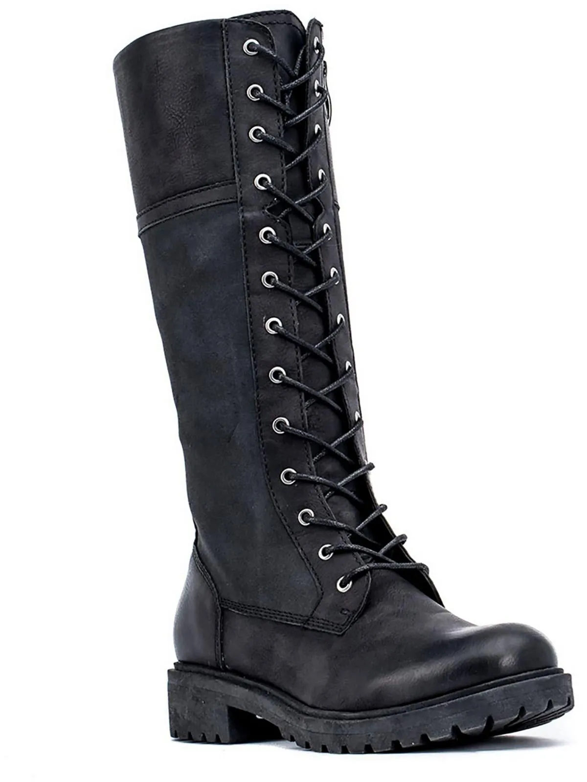 Hanker Womens Cushioned Footbed Mid-Calf Combat & Lace-up Boots