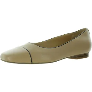 Harper Womens Toe Cap Leather Flat Shoes